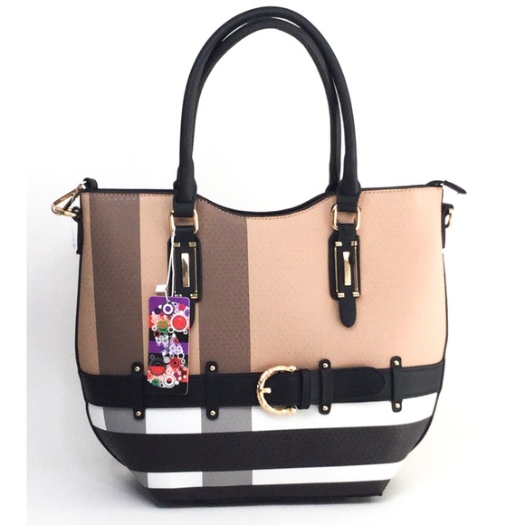 Handbags - Plaid Tote Handbag